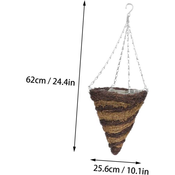 Hanging Planter Hanging Chain Basket Orchid Rattan Hanging Basket Indoor Outdoor - Picture 3 of 9